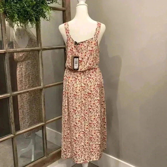 VERO MODA WOMENS FLORAL MID-CALF MIDI DRESS - Picture 3 of 4